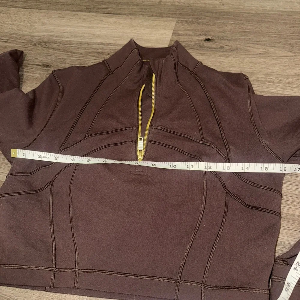 Lululemon Define Cropped Half-Zip Jacket | Color: ESPR / Brown | Size: 8 - Picture 7 of 7